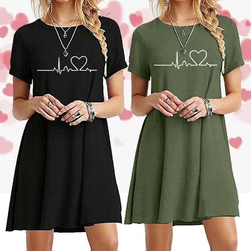 Summer Dresses Fashion Clothes Women's Casual Short Sleeve Dress Loose Dresses Solid Color A-line Dress Cotton O-neck Skirt
Summer Dresses Fashion Clothes Women's Casual Short Sleeve Dress Loose Dresses Solid Color A-line Dress Cotton O-neck Skirt