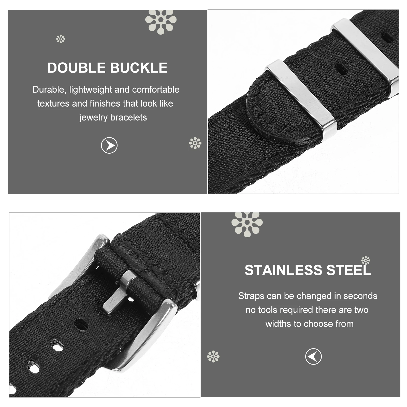 Nylon Watch B for Men Dark Grey Wear resistant Durable Strap Suitable for Most Watches Lightweight Comfortable Easy to Install 
Nylon Watch B for Men Dark Grey Wear resistant Durable Strap Suitable for Most Watches Lightweight Comfortable Easy to Install