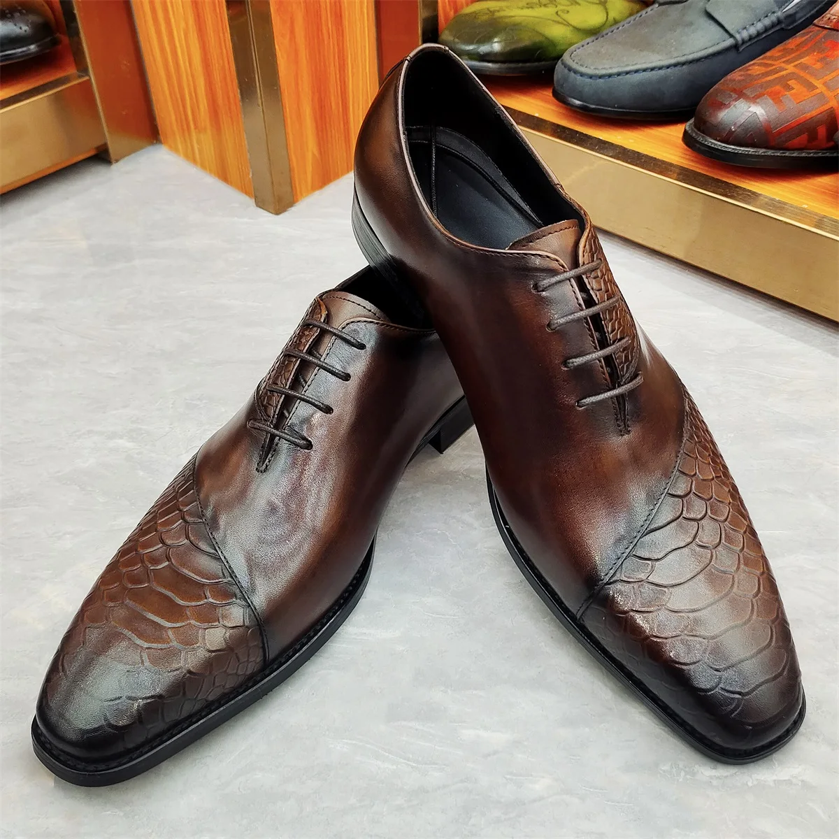 Men Fashion Handmade Dress Shoes Luxury Leather Oxford Shoes Daily Wear Men's Business Casual Office Shoes Coffee Black
Men Fashion Handmade Dress Shoes Luxury Leather Oxford Shoes Daily Wear Men's Business Casual Office Shoes Coffee Black