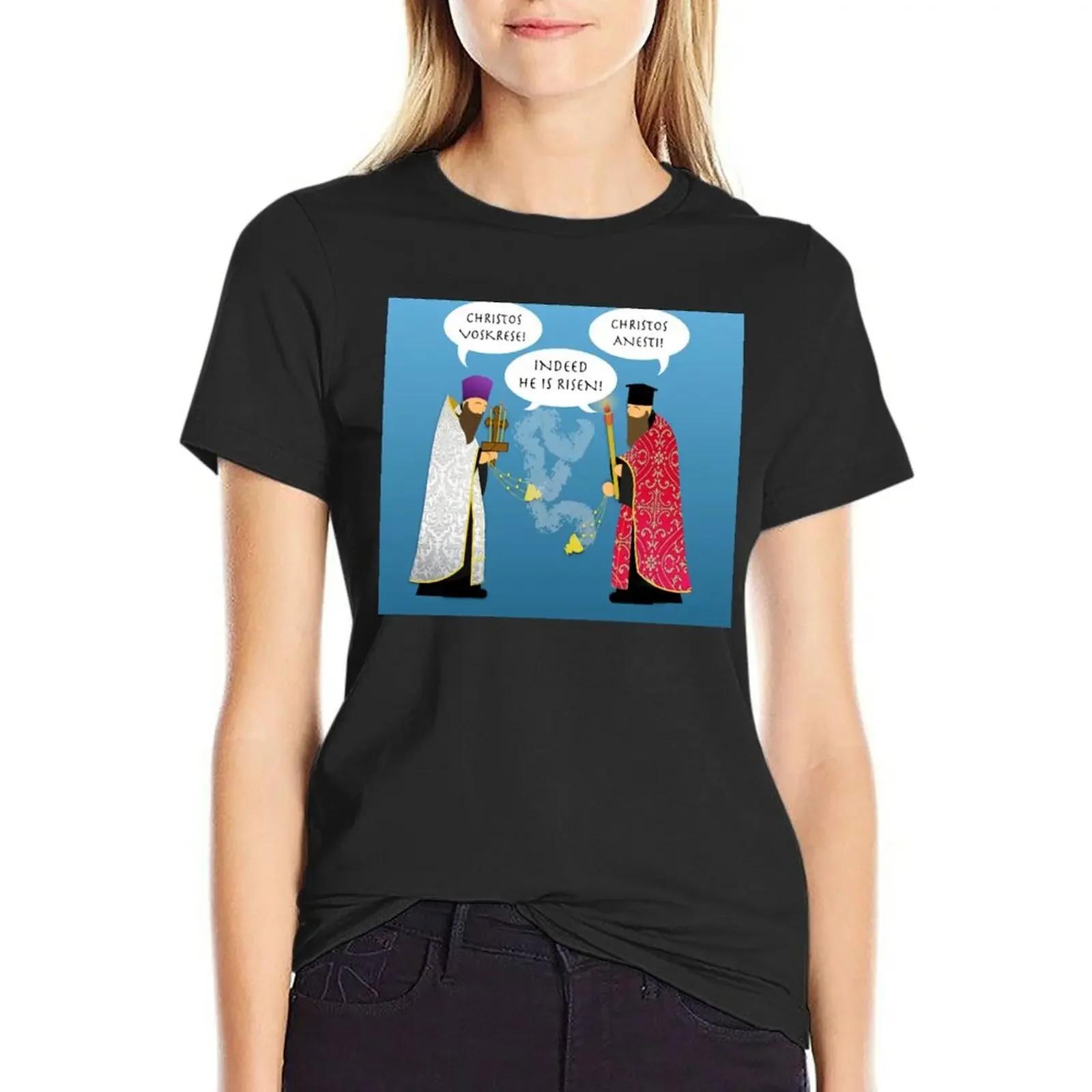Easter Pascha Greeting! T-Shirt Blouse cute clothes summer top black t-shirts for Women
Easter Pascha Greeting! T-Shirt Blouse cute clothes summer top black t-shirts for Women