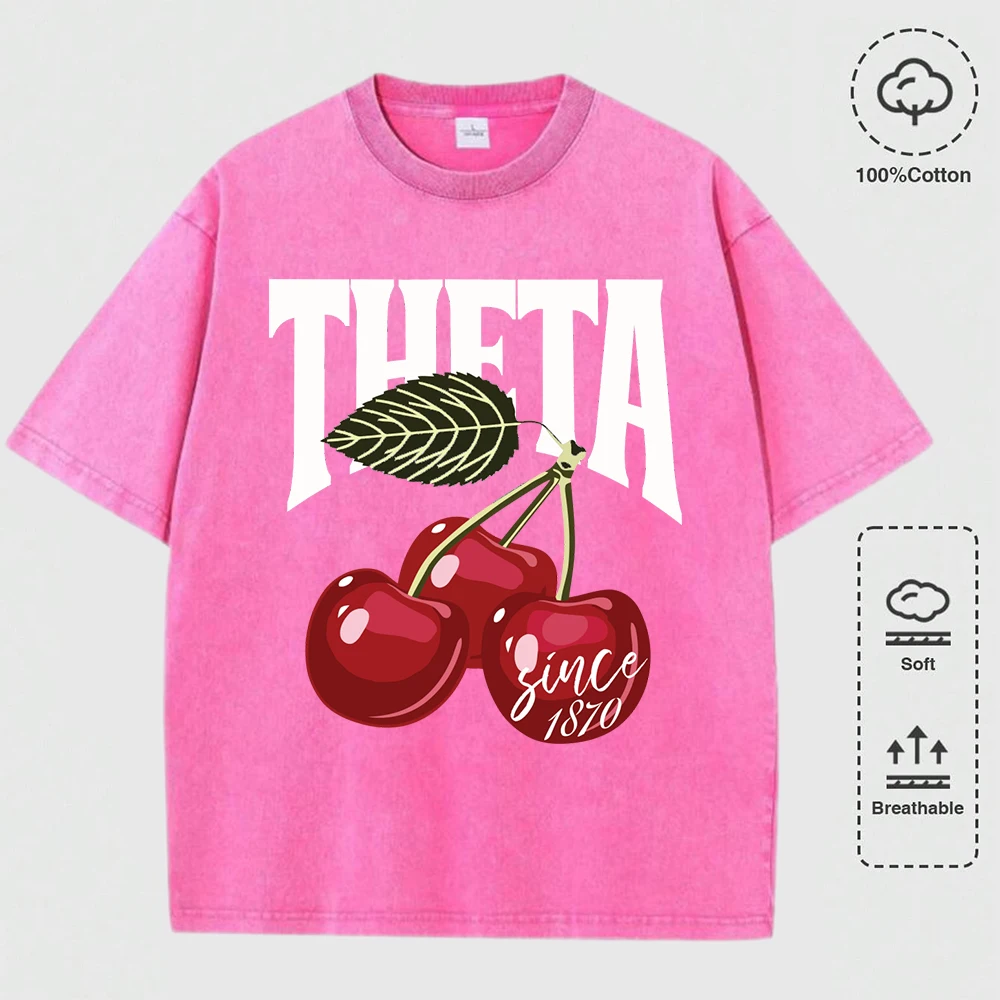 Theta Cherry с 1870 стираные футболки с принтом, женская летняя универсальная одежда, хлопковый топ большого размера, футболки с круглым вырезом Y2K
Theta Cherry с 1870 стираные футболки с принтом, женская летняя универсальная одежда, хлопковый топ большого размера, футболки с круглым вырезом Y2K