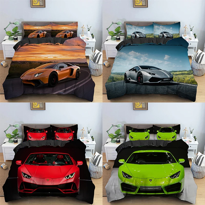 Bedding Sets Luxury 3D Gold Sport Car Print 2/3Pcs Aldult Comfortable Duvet Cover Pillowcase Home Textile Single/Queen/King Size
Bedding Sets Luxury 3D Gold Sport Car Print 2/3Pcs Aldult Comfortable Duvet Cover Pillowcase Home Textile Single/Queen/King Size