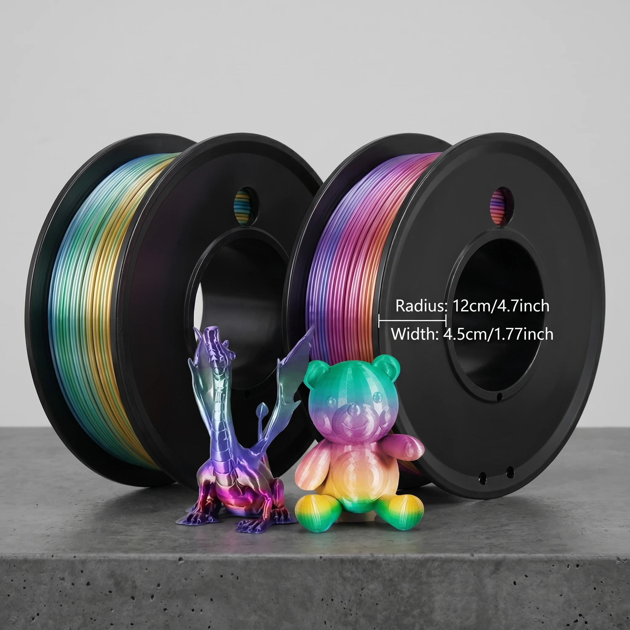 1.75mm Silk PLA Filament 2 Rolls Set, Silk Yellow & Pink, 200g Per Spool, High Precision ±0.03mm, No Clogging No Warping, Eco-Friendly 3D Printing Material for DIY Model Craft
1.75mm Silk PLA Filament 2 Rolls Set, Silk Yellow & Pink, 200g Per Spool, High Precision ±0.03mm, No Clogging No Warping, Eco-Friendly 3D Printing Material for DIY Model Craft