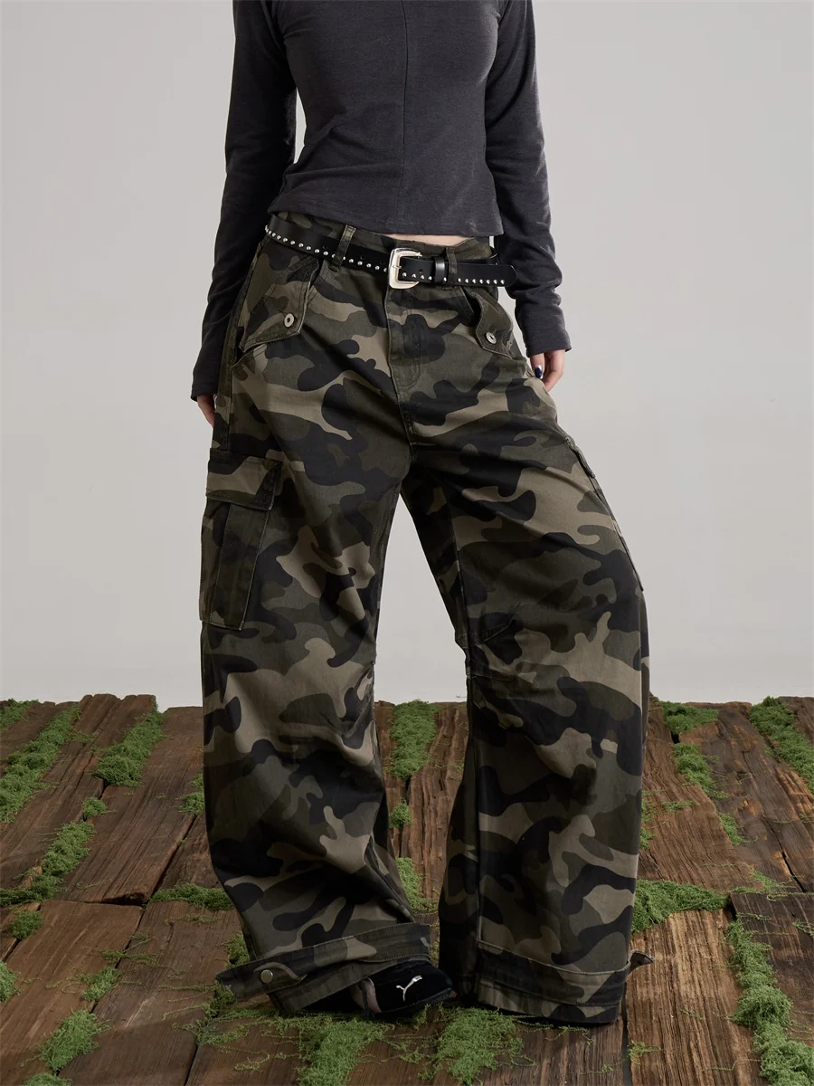 Onlpp American Style Vintage Camouflage Multi-Pocket Work Pants Women Loose Straight Casual Pants Trendy Wide Leg Knife Pants
Onlpp American Style Vintage Camouflage Multi-Pocket Work Pants Women Loose Straight Casual Pants Trendy Wide Leg Knife Pants