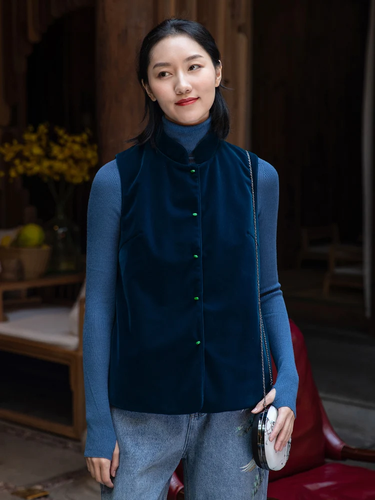 Бархатный китайский женский жилет с воротником из смеси хлопка, традиционный костюм Тан, зимняя одежда
Бархатный китайский женский жилет с воротником из смеси хлопка, традиционный костюм Тан, зимняя одежда