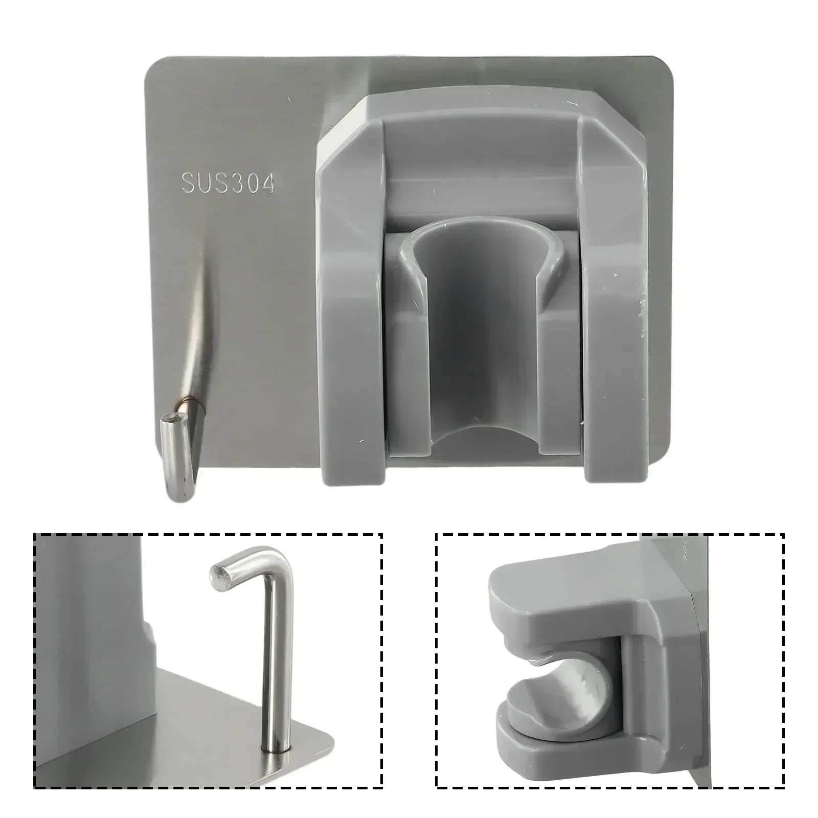 Self Adhensive Shower Head Holder Adjustable Angle Stainless Steel Material Waterproof Bathroom Showerhead Bracket Holder
Self Adhensive Shower Head Holder Adjustable Angle Stainless Steel Material Waterproof Bathroom Showerhead Bracket Holder
