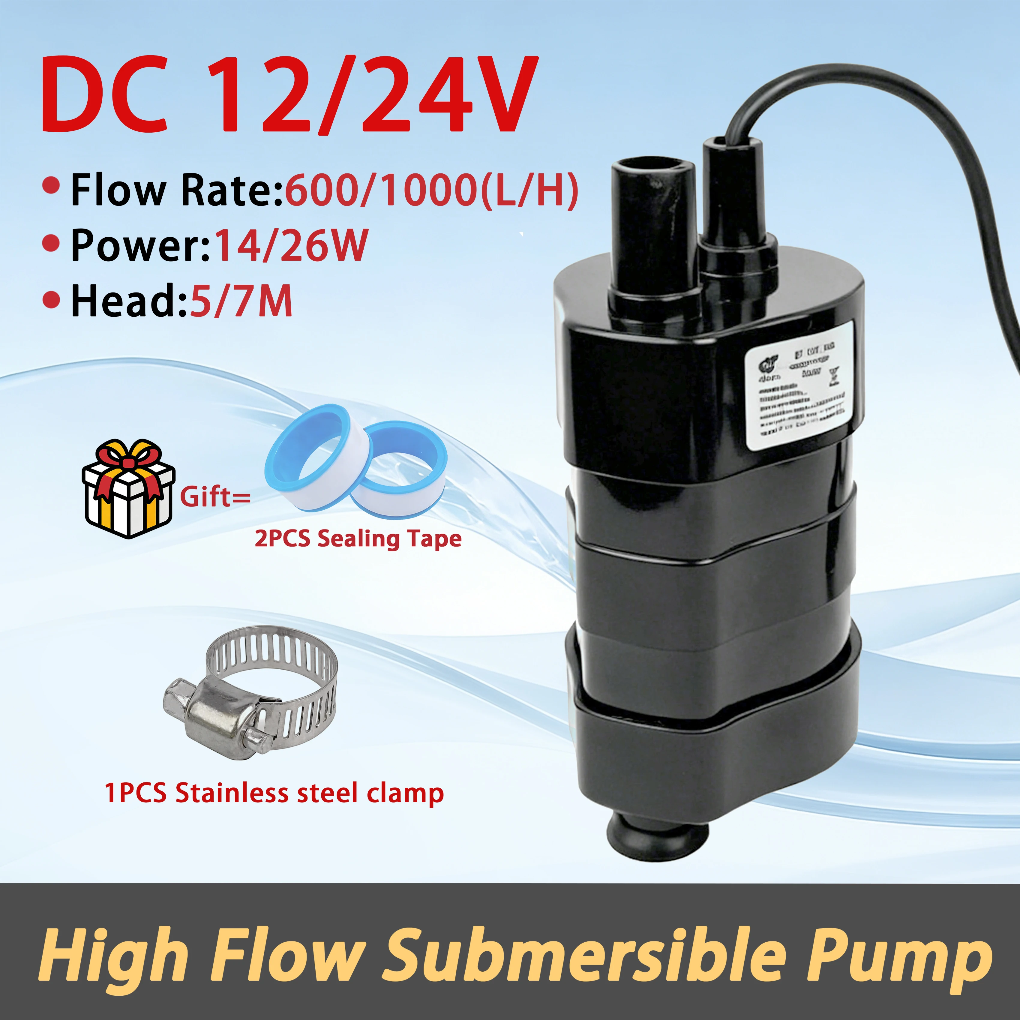 Small DC12/24V Brushless Submersible Pump, Multi-functional Water Pumping and Oil Extraction Pump, Garden Irrigation Pump
Small DC12/24V Brushless Submersible Pump, Multi-functional Water Pumping and Oil Extraction Pump, Garden Irrigation Pump