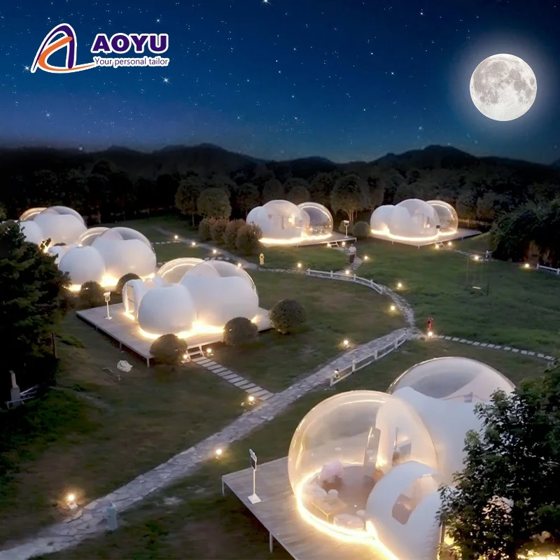 Aoyu Hot Sale Advertising Inflatable Bubble Tent High Quality PVC Material Waterproof UV Printed Easy Setup For Resort Hotel
Aoyu Hot Sale Advertising Inflatable Bubble Tent High Quality PVC Material Waterproof UV Printed Easy Setup For Resort Hotel