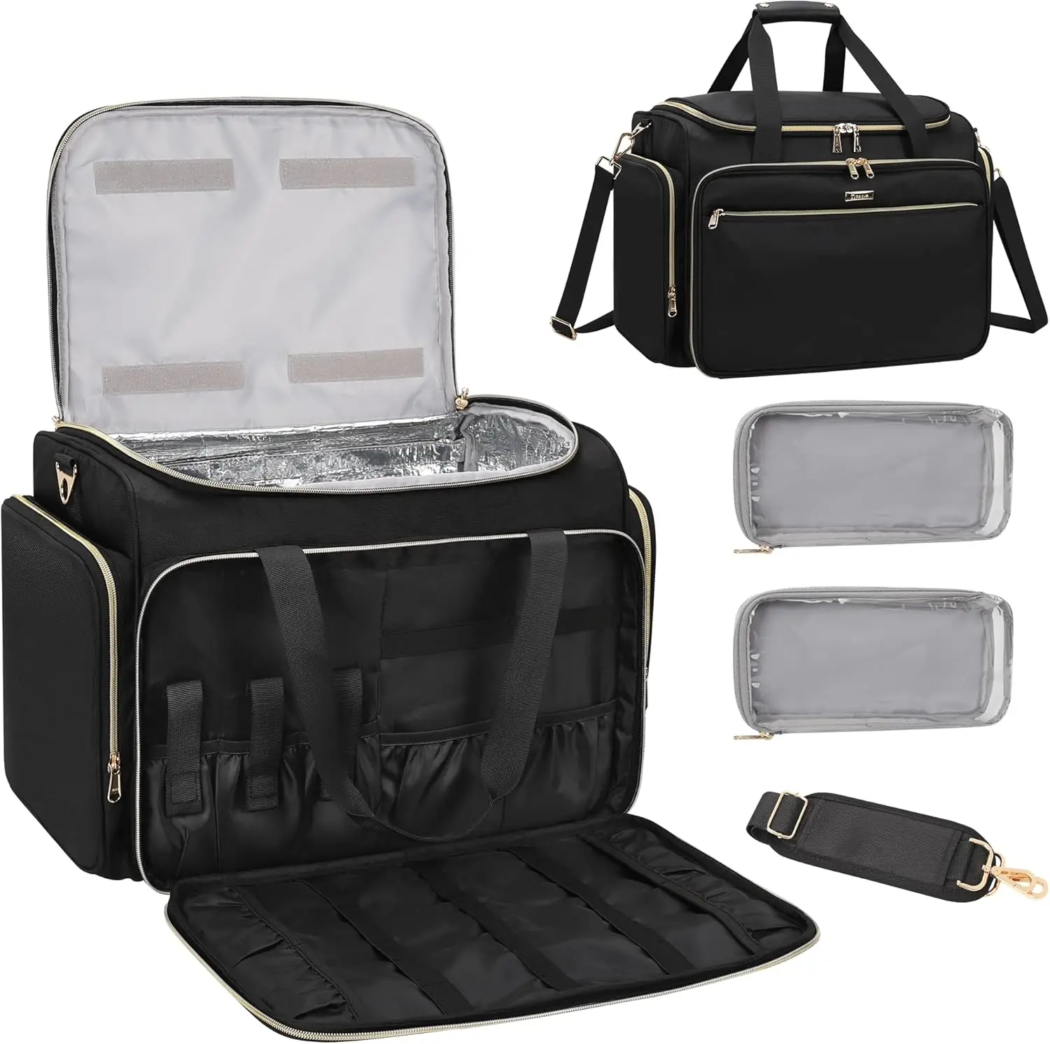 Professional Hairdressing Travel Bag with Detachable Organizers, Waterproof Insulated Salon Case for Stylists and Barbers
Professional Hairdressing Travel Bag with Detachable Organizers, Waterproof Insulated Salon Case for Stylists and Barbers