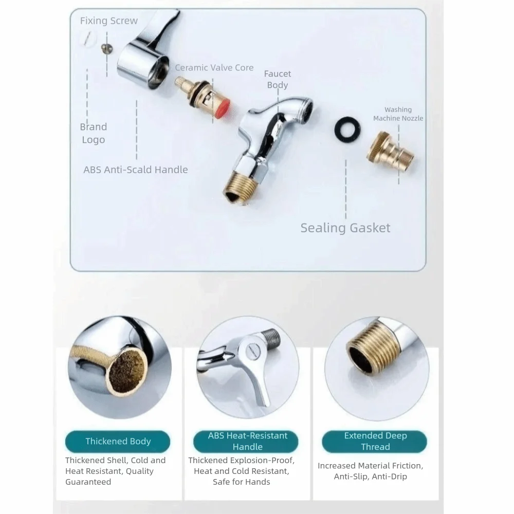 Смеситель для стиральной машины с медным сердечником, одноразъемный смеситель для воды из нержавеющей стали, утолщенный смеситель с двойным выходом для ванной комнаты
Смеситель для стиральной машины с медным сердечником, одноразъемный смеситель для воды из нержавеющей стали, утолщенный смеситель с двойным выходом для ванной комнаты