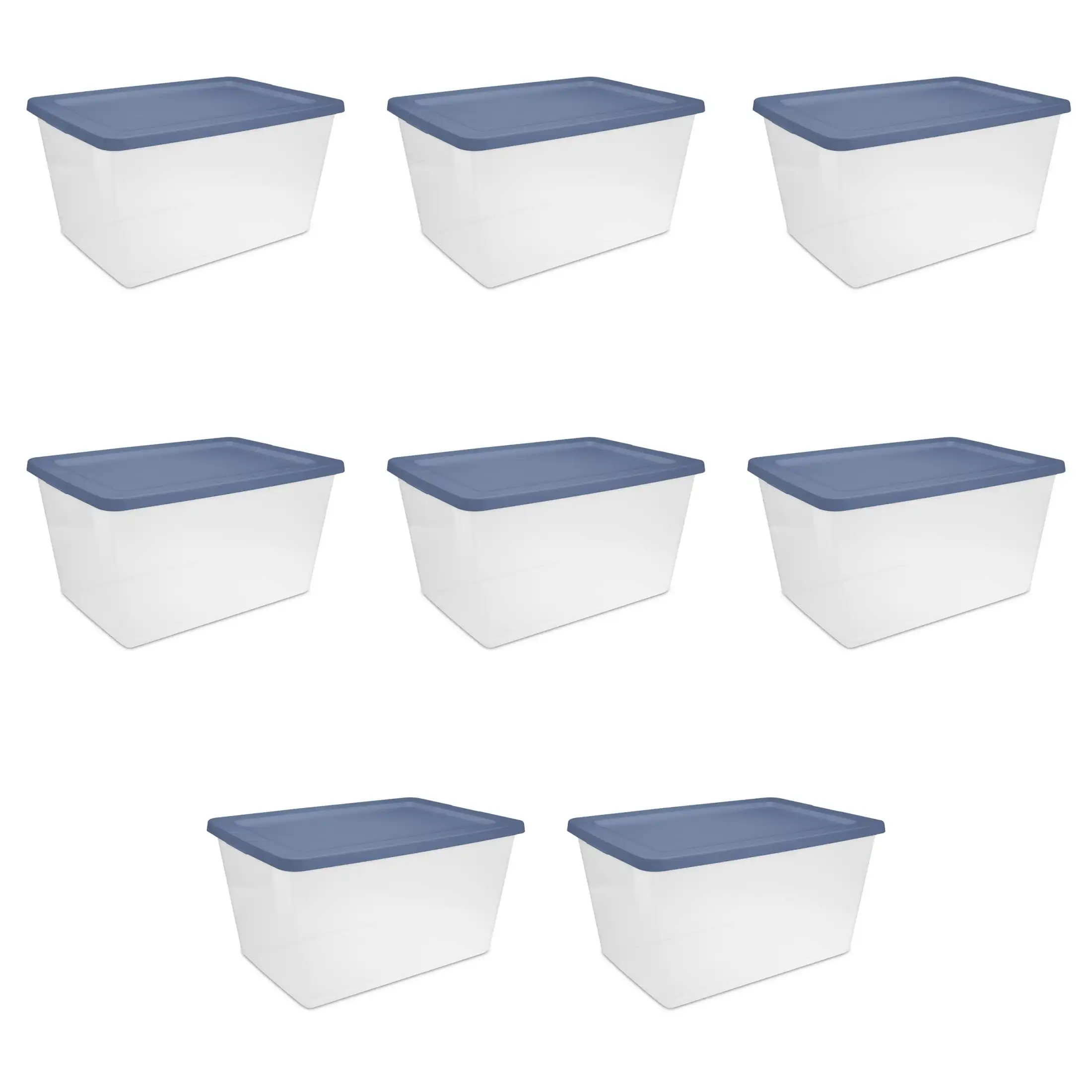 58 Qt Storage Box Plastic Adult, Blue Moonlight, Set of 8
58 Qt Storage Box Plastic Adult, Blue Moonlight, Set of 8