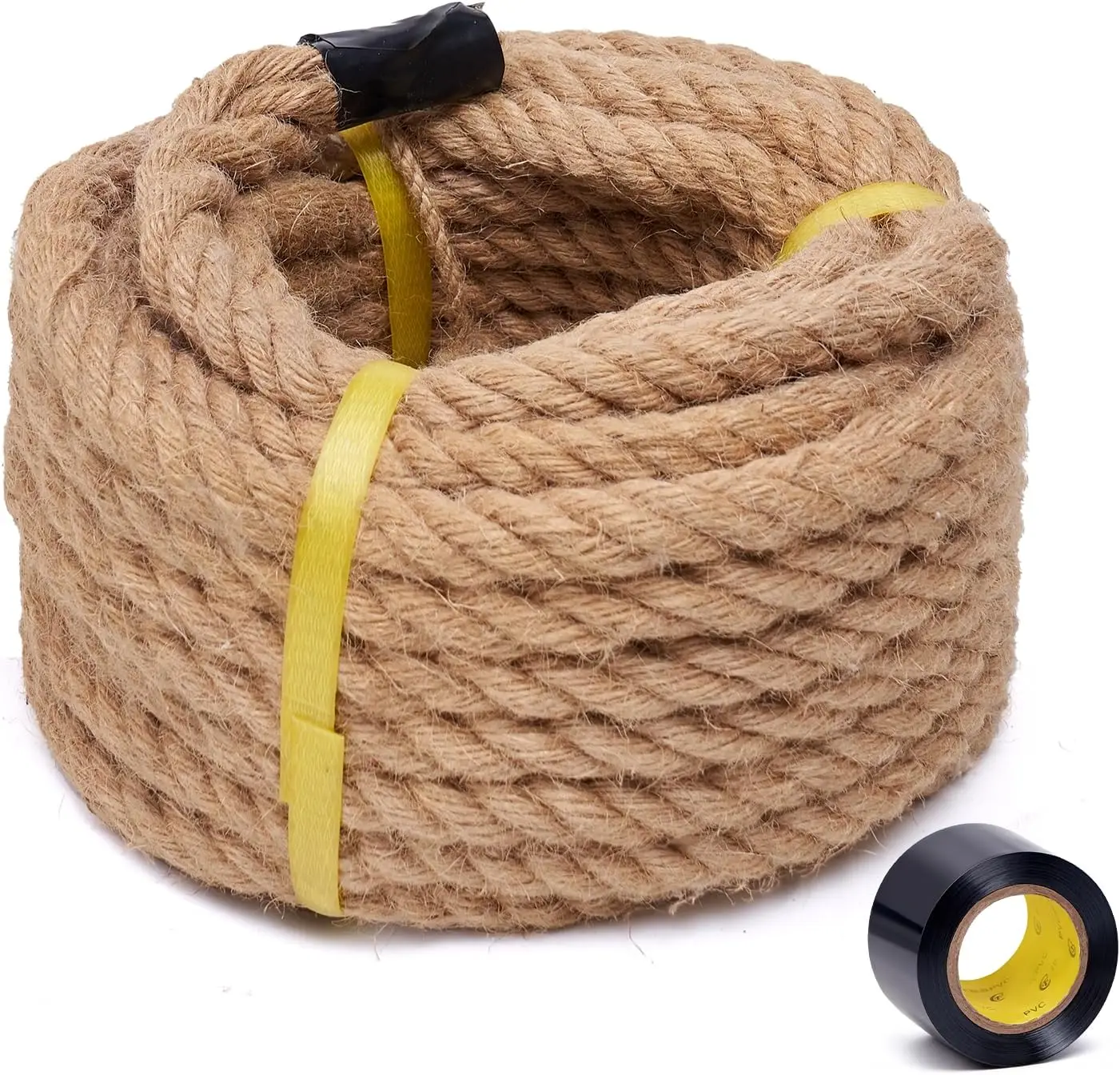 1/2" x 50ft Natural Jute Rope, Heavy Duty Twisted for Crafts & Outdoor Use
1/2" x 50ft Natural Jute Rope, Heavy Duty Twisted for Crafts & Outdoor Use