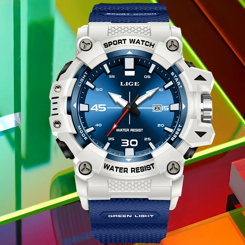 LIGE Creative Design Quartz Man Watch Outdoor Fashion Casual Sports Military Auto Date Silicone Waterproof Luminous Watches Male
LIGE Creative Design Quartz Man Watch Outdoor Fashion Casual Sports Military Auto Date Silicone Waterproof Luminous Watches Male