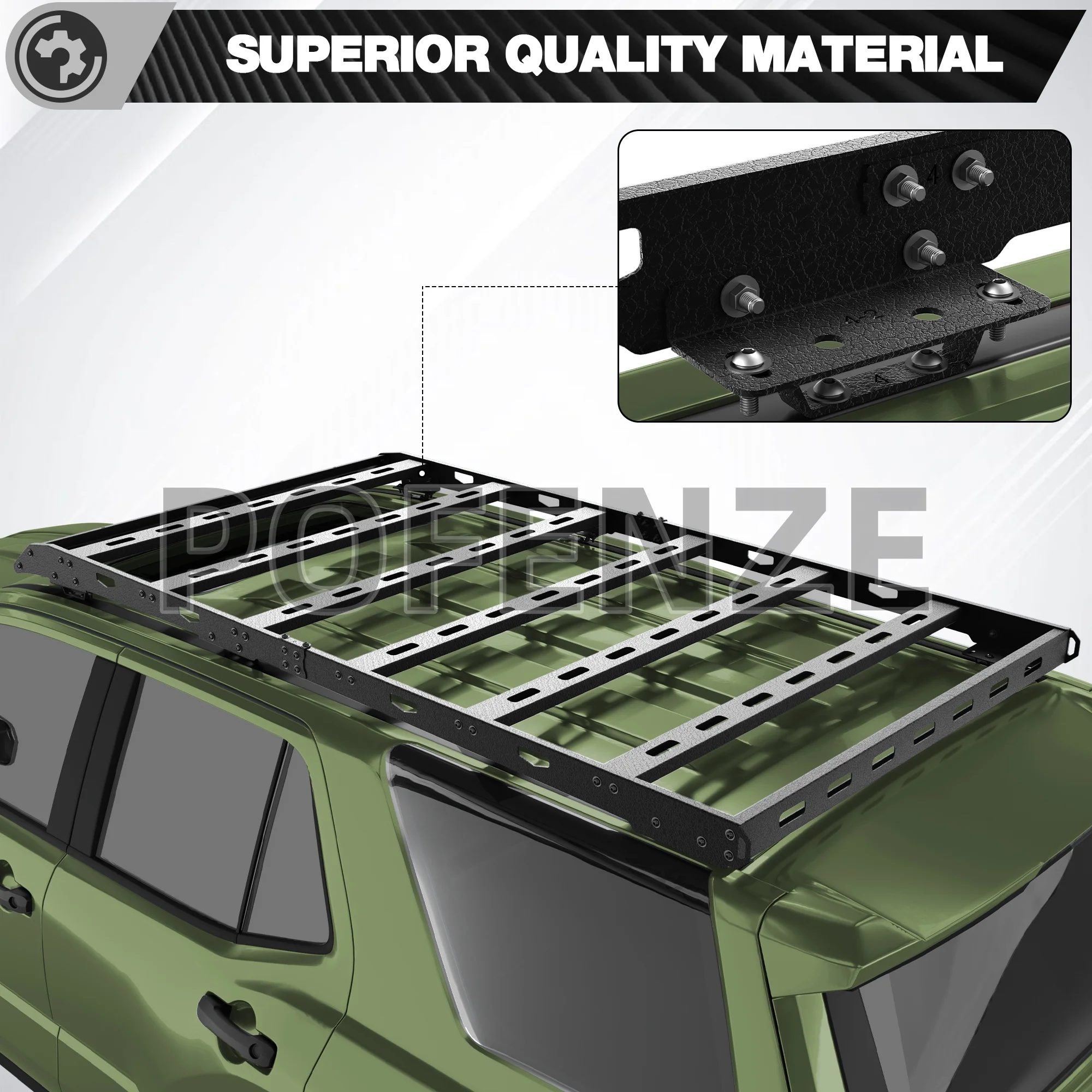 Roof rack for 4Runner 5 Gen Roof Rack, Carbon Steel Vehicle Exterior Parts
Roof rack for 4Runner 5 Gen Roof Rack, Carbon Steel Vehicle Exterior Parts
