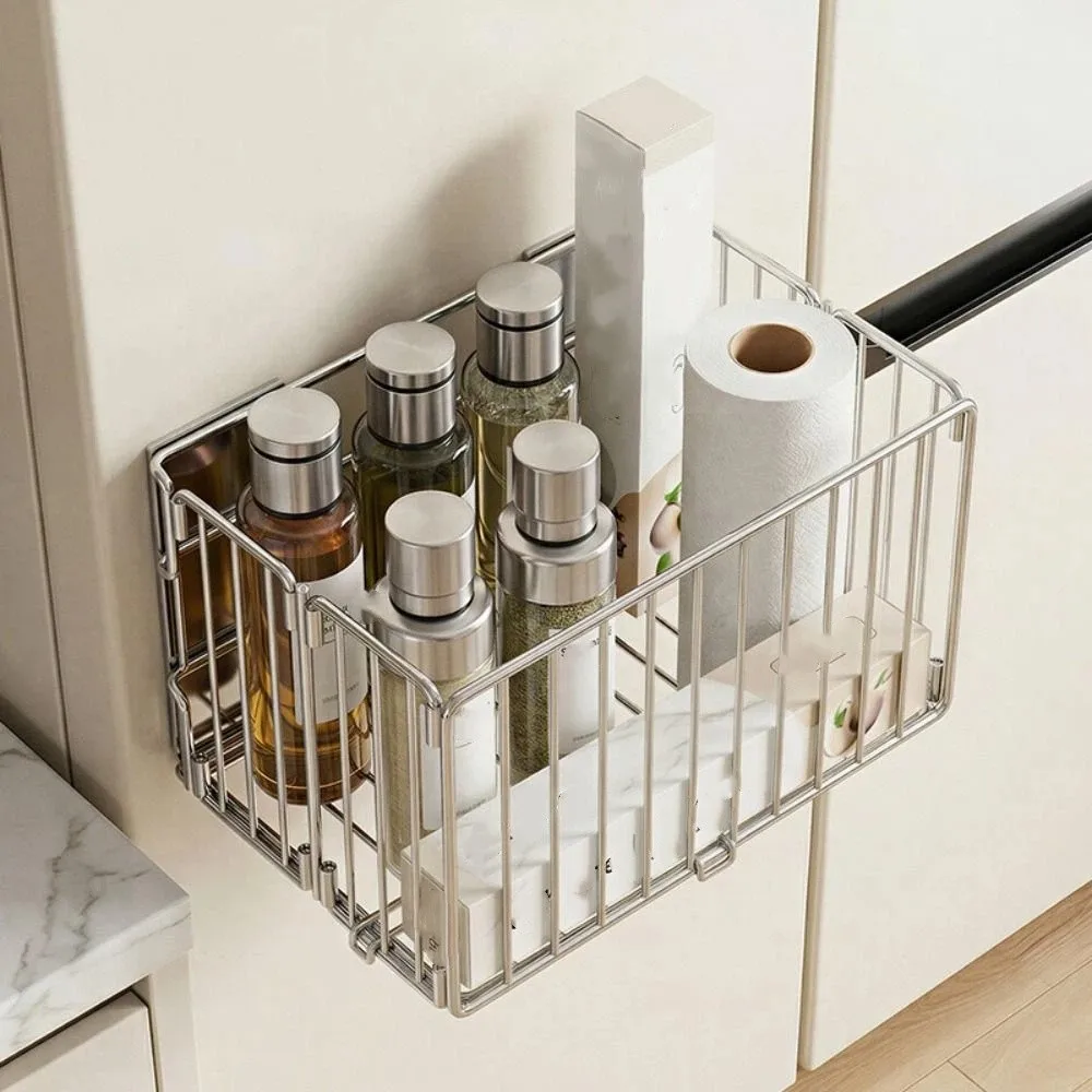 201 Stainless Steel Magnetic Bathroom Storage Rack Strong Magnetic Adsorption No Drilling Design Toiletry Organizer Basket
201 Stainless Steel Magnetic Bathroom Storage Rack Strong Magnetic Adsorption No Drilling Design Toiletry Organizer Basket