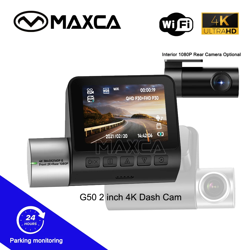 MAXCA G50 4K Видеорегистратор ночного видения 1080P Камера заднего вида Дополнительное зарядное устройство с двумя USB-портами FHD 4K DVR 24H Мониторинг парковки
MAXCA G50 4K Видеорегистратор ночного видения 1080P Камера заднего вида Дополнительное зарядное устройство с двумя USB-портами FHD 4K DVR 24H Мониторинг парковки