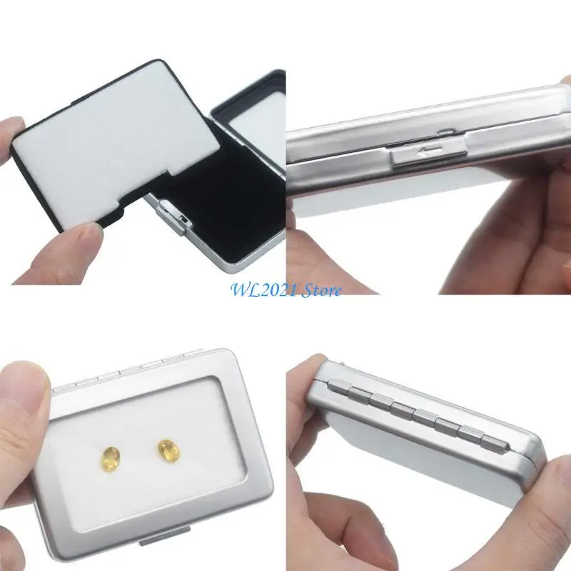 G5GC Bare Stone Box Diamond Display Package Box Silver Black Case With Foam Pad Beads Pendant Square Metal Box Showcase
G5GC Bare Stone Box Diamond Display Package Box Silver Black Case With Foam Pad Beads Pendant Square Metal Box Showcase