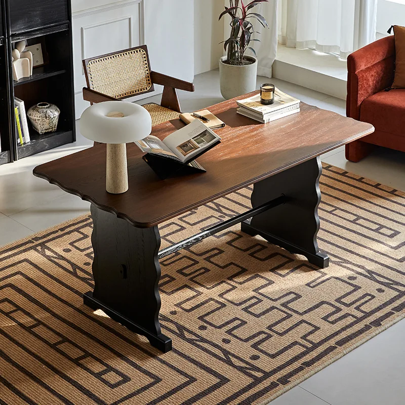 Solid wood desk living room large board table household doubledesk rectangular diningtable mage retro two-color
Solid wood desk living room large board table household doubledesk rectangular diningtable mage retro two-color
