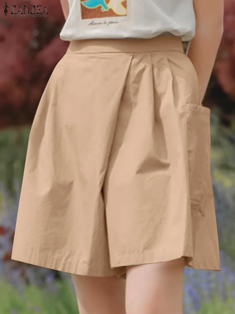 2025 ZANZEA Women Summer Shorts Casual Elastic Waist Baggy Pants Vintage Pleated Holiday Pantalon Fashion Loose Beach Palazzo
2025 ZANZEA Women Summer Shorts Casual Elastic Waist Baggy Pants Vintage Pleated Holiday Pantalon Fashion Loose Beach Palazzo