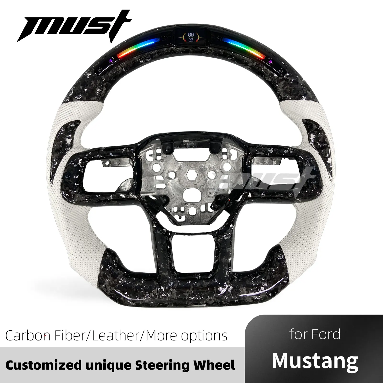 for Ford Mustang 7th Generation S650 2024-2026 Dark Horse GT GTD Shelby Coupe Forged Carbon Fiber Smart LED Steering Wheel
for Ford Mustang 7th Generation S650 2024-2026 Dark Horse GT GTD Shelby Coupe Forged Carbon Fiber Smart LED Steering Wheel