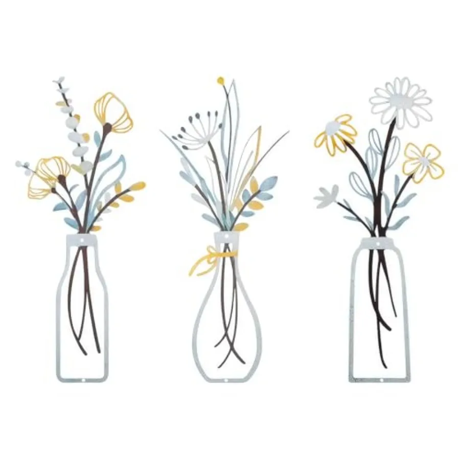 3 Pcs Metal Flowers Wall Art for Living Room, Dining Room, Bedroom Decor Minimalist Floral Vases Wall Decor Boho Metal Wall Art
3 Pcs Metal Flowers Wall Art for Living Room, Dining Room, Bedroom Decor Minimalist Floral Vases Wall Decor Boho Metal Wall Art