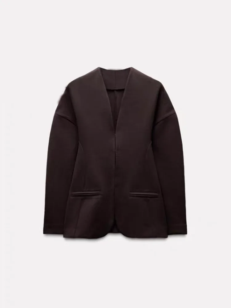 Весна 2024, новый женский повседневный универсальный длинный костюм из двухсторонней ткани, куртка для поездок на работу, стандартная длина, чистый цвет
Весна 2024, новый женский повседневный универсальный длинный костюм из двухсторонней ткани, куртка для поездок на работу, стандартная длина, чистый цвет