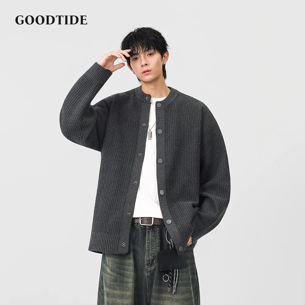 Модный мужской повседневный кардиган с круглым вырезом, новинка зимы 2025, ребристая вязаная куртка на пуговицах спереди, мягкая верхняя одежда с длинными рукавами, топ 
Модный мужской повседневный кардиган с круглым вырезом, новинка зимы 2025, ребристая вязаная куртка на пуговицах спереди, мягкая верхняя одежда с длинными рукавами, топ