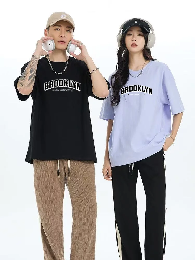 2025 Summer Hot selling Letter Printed Short Sleeve T-shirt Fashion T-shirt Men's and Women's Versatile Couple Round Neck Top
2025 Summer Hot selling Letter Printed Short Sleeve T-shirt Fashion T-shirt Men's and Women's Versatile Couple Round Neck Top