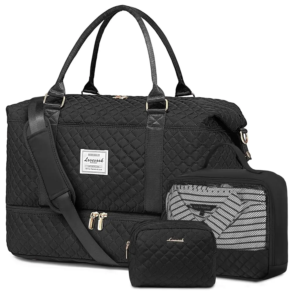 Travel Duffle Bag,Weekender Bags for Women with Shoe Compartment,Carry on Overnight Bag with Toiletry Bag,Gym Duffel Bag wit
Travel Duffle Bag,Weekender Bags for Women with Shoe Compartment,Carry on Overnight Bag with Toiletry Bag,Gym Duffel Bag wit