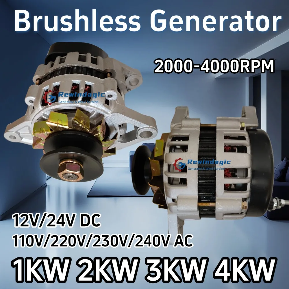 Fast Delivery 3KW 4KW 220V Single Phase Alternator Permanent Magnet Generator Brushless With Voltage Regulator Household Boat
Fast Delivery 3KW 4KW 220V Single Phase Alternator Permanent Magnet Generator Brushless With Voltage Regulator Household Boat