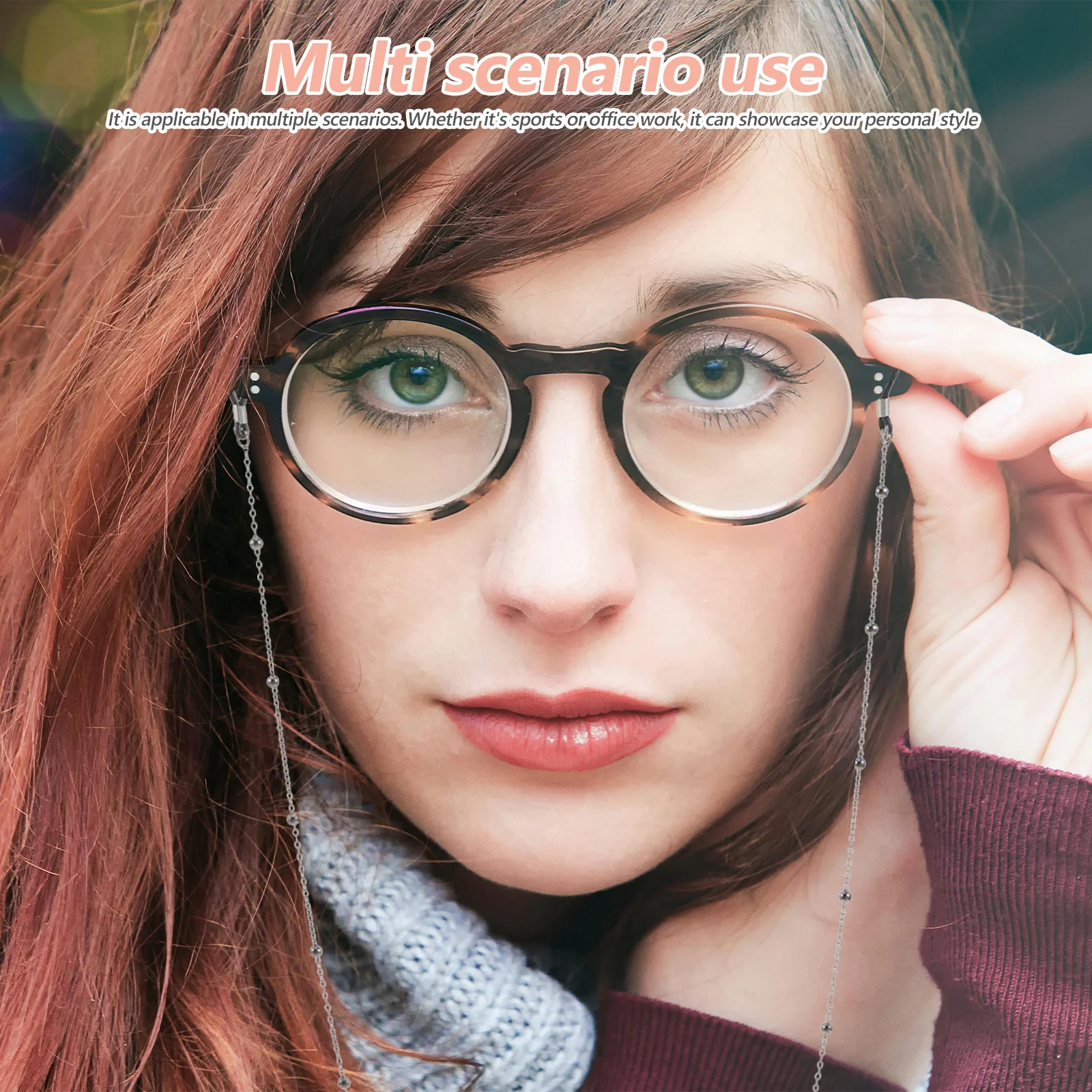 3Pcs Eyewear Chain Beaded Glasses Strap Adjustable Thick Electroplated Spectacle Neck Cord Anti-Drop Holder Unisex Glasses
3Pcs Eyewear Chain Beaded Glasses Strap Adjustable Thick Electroplated Spectacle Neck Cord Anti-Drop Holder Unisex Glasses