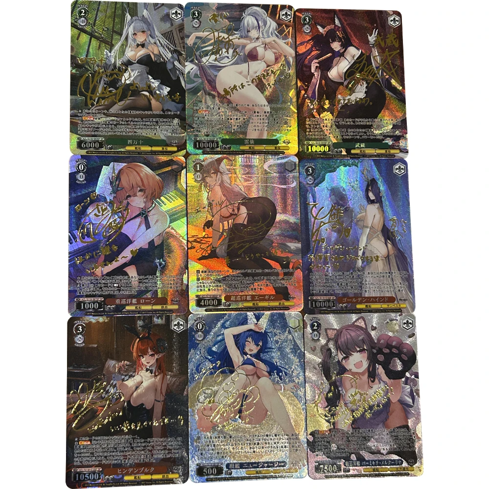 9Pcs/set Weiss Schwarz Collection Card Anime Azur Lane MNF Algerie Musashi Bronzing Signature Card Refraction Color Flash Gifts
9Pcs/set Weiss Schwarz Collection Card Anime Azur Lane MNF Algerie Musashi Bronzing Signature Card Refraction Color Flash Gifts