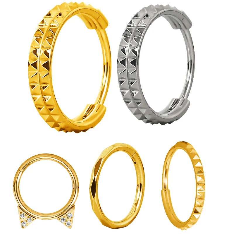 ASTM F136 Titanium EAR PIERC Cat Ears and Line Pyramid Cut Ring Hoop Nose Rings Hinged Clicker Earring Labret Tragus Piercing
ASTM F136 Titanium EAR PIERC Cat Ears and Line Pyramid Cut Ring Hoop Nose Rings Hinged Clicker Earring Labret Tragus Piercing