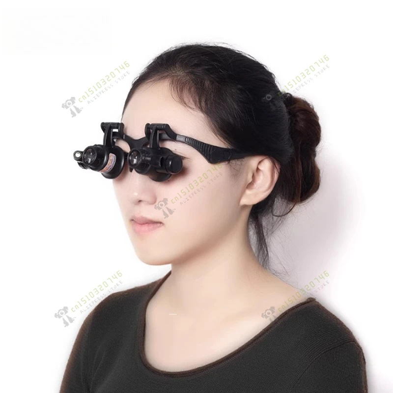 Binocular Head Magnifier 10x 15x 20x 25x with LED Light for PCB Repair Watch Phone Jeweler Loupe Inspection
Binocular Head Magnifier 10x 15x 20x 25x with LED Light for PCB Repair Watch Phone Jeweler Loupe Inspection