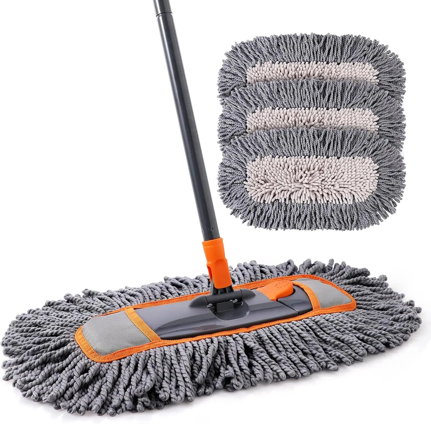 Microfiber Dust Mop for Hardwood Floor Cleaning with 3 Replacement Mop Pads
Microfiber Dust Mop for Hardwood Floor Cleaning with 3 Replacement Mop Pads