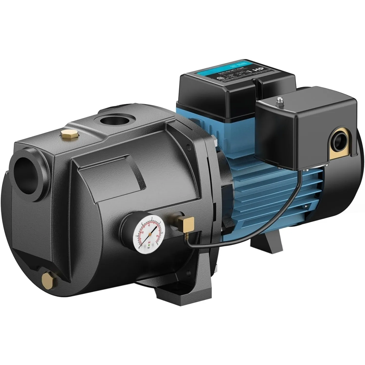 1HP Shallow Well Jet Pump, 115V230V Cast Iron Pump, Well Depth to 25 ft, Automatic Prsure Switch, for Farm, Lawn,
1HP Shallow Well Jet Pump, 115V230V Cast Iron Pump, Well Depth to 25 ft, Automatic Prsure Switch, for Farm, Lawn,