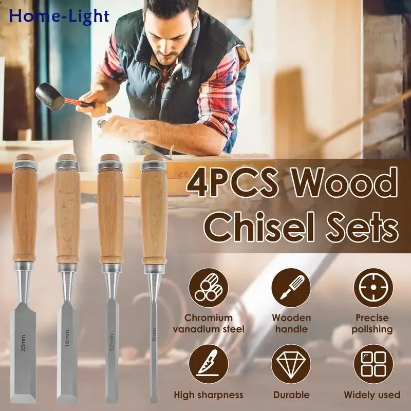 4Pcs/set Manual Wood Carving Hand Chisel Tool Set Professional Carpenters Woodworking Gouges DIY Hand Tools
4Pcs/set Manual Wood Carving Hand Chisel Tool Set Professional Carpenters Woodworking Gouges DIY Hand Tools