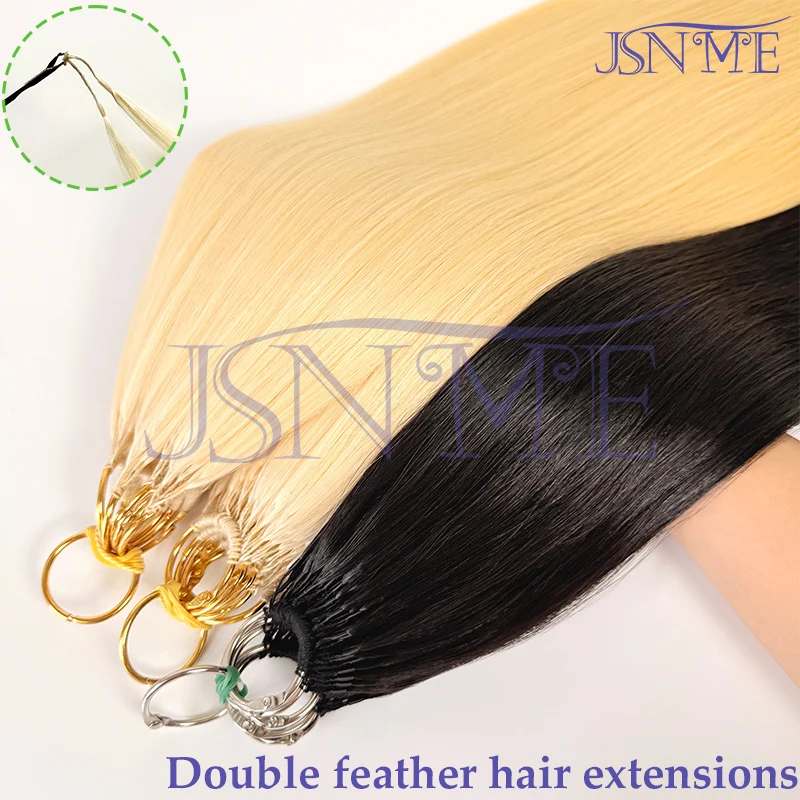 JSNME Double line feather New hair extensions Remy Natural Human Hair Bundles Black Brown Blonde 613 Color Women For Salon Strai 
JSNME Double line feather New hair extensions Remy Natural Human Hair Bundles Black Brown Blonde 613 Color Women For Salon Strai