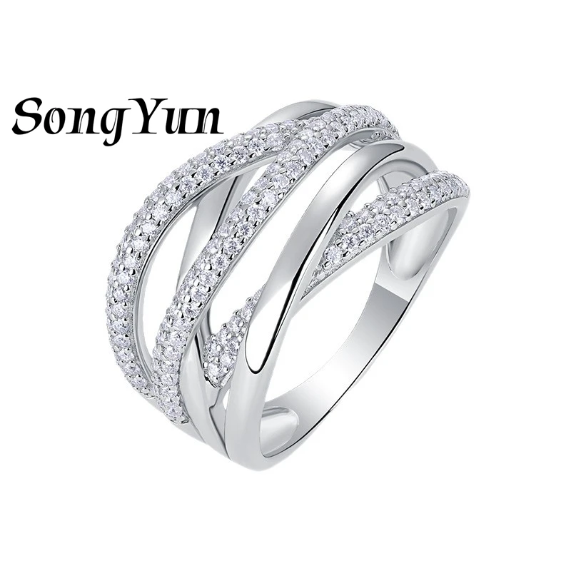 SONGYUN Brand Jewelry 925 Sterling Silver Ring Moissanite Diamond Eternity Ring for Wife 18K Gold Plated SYT Patent Jewellery
SONGYUN Brand Jewelry 925 Sterling Silver Ring Moissanite Diamond Eternity Ring for Wife 18K Gold Plated SYT Patent Jewellery