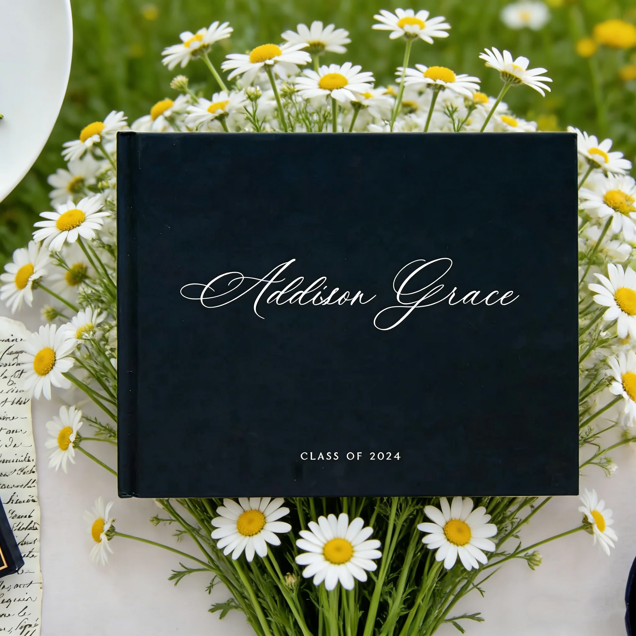 Be Our Guest Wedding Guest Book, Navy & Rose Gold Elegant Signature Album with Color Options A006
Be Our Guest Wedding Guest Book, Navy & Rose Gold Elegant Signature Album with Color Options A006