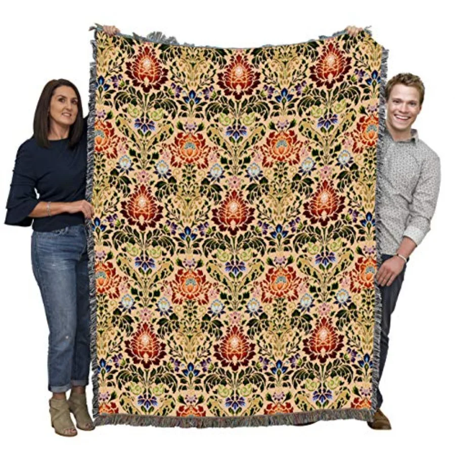 William Morris Acanthus Spectrum Blanket - Arts and Crafts - Gift Tapestry Throw Woven from Cotton - Made in The USA 72x54
William Morris Acanthus Spectrum Blanket - Arts and Crafts - Gift Tapestry Throw Woven from Cotton - Made in The USA 72x54