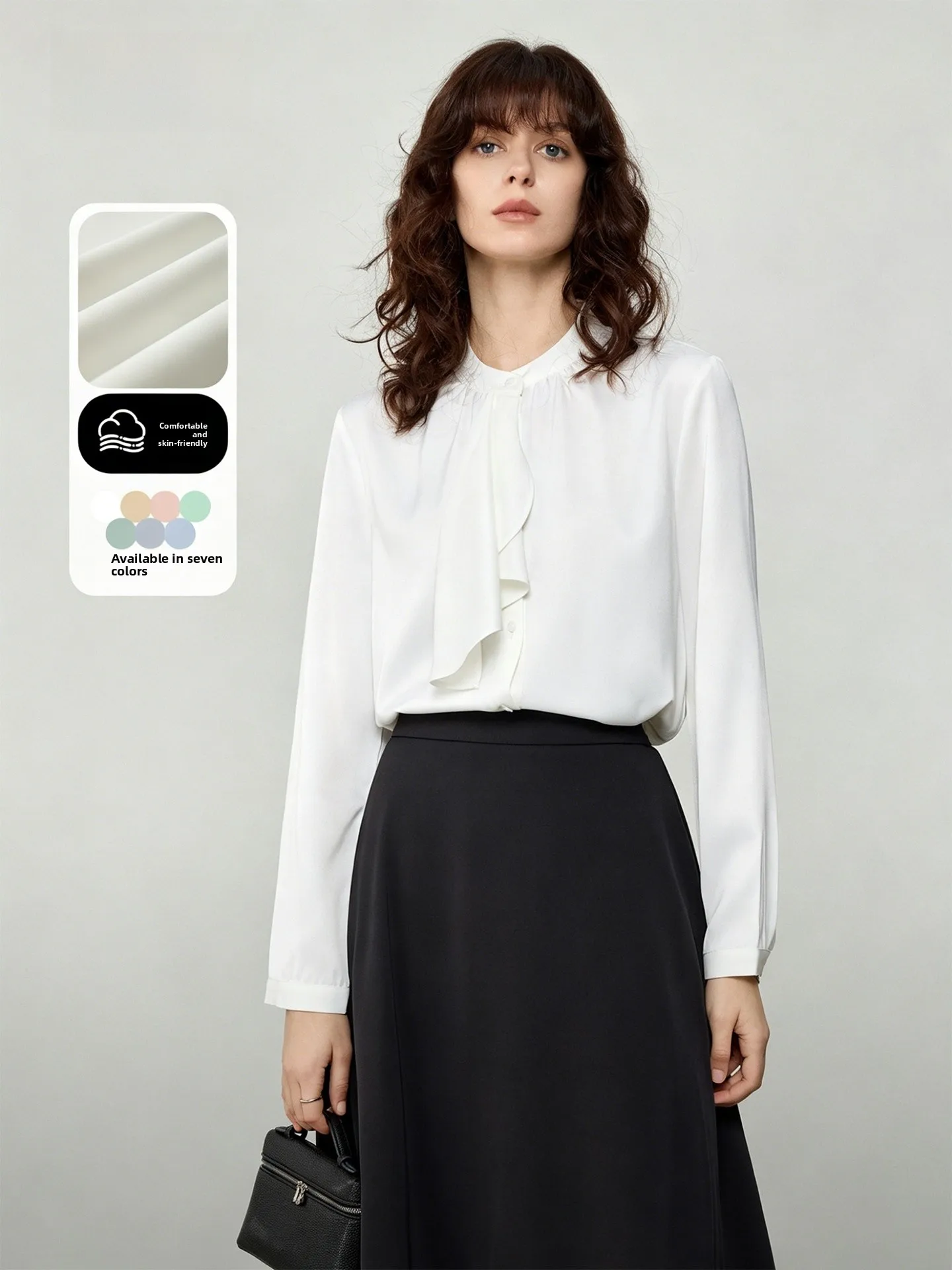 Aoke Home Version Upgrade Women's Shirt Spring Autumn OL Commute Professional Interview Necktie Irregular White Button up
Aoke Home Version Upgrade Women's Shirt Spring Autumn OL Commute Professional Interview Necktie Irregular White Button up