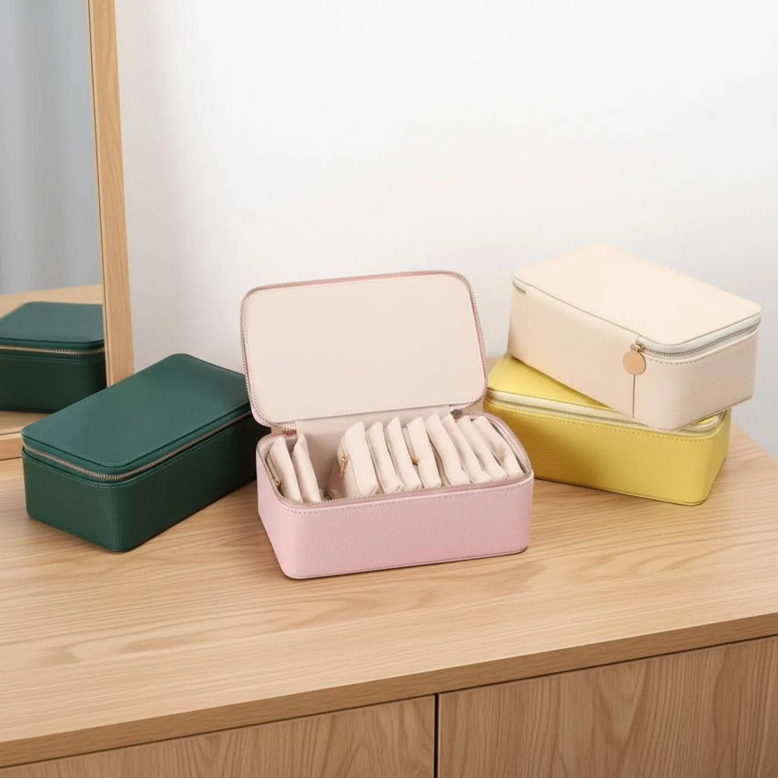 12 Pieces 12-Piece Jewelry Pouch Set Large Capacity Jewelry Pouch Set Portable Transparent Front for Dressing Table, Makeup Bag
12 Pieces 12-Piece Jewelry Pouch Set Large Capacity Jewelry Pouch Set Portable Transparent Front for Dressing Table, Makeup Bag