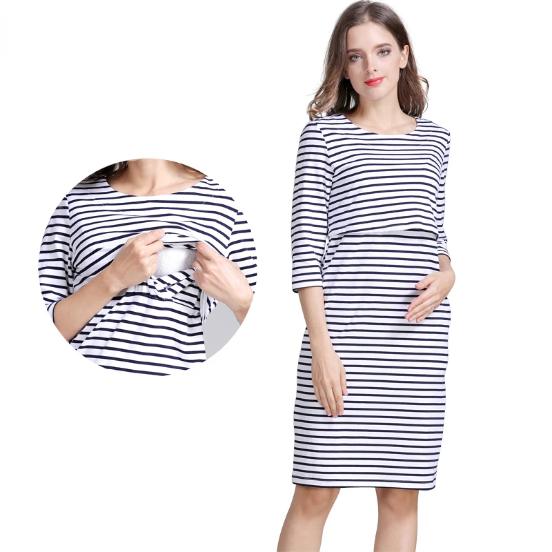 Cotton Striped Pregnancy Nursing Dress for Pregnant Woman Maternity Dress Breastfeeding Dress Summer Spring Skirt
Cotton Striped Pregnancy Nursing Dress for Pregnant Woman Maternity Dress Breastfeeding Dress Summer Spring Skirt