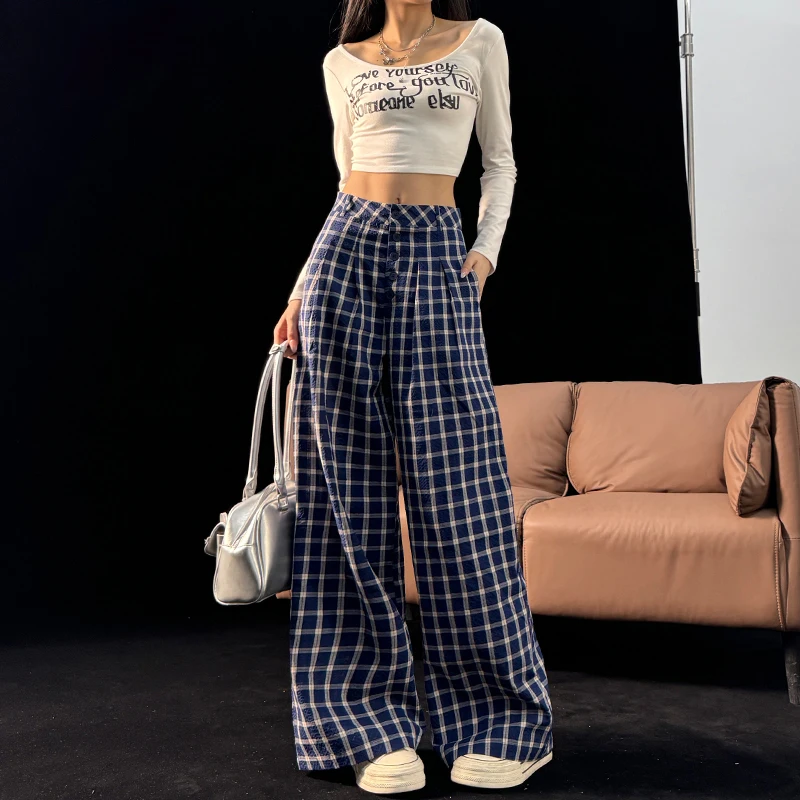 Y2k Vintage Baggy Plaid Pants Sweet Woman Oversized Korean Fashion Harajuku Japanese Style Streetwear Gyaru Check Trousers
Y2k Vintage Baggy Plaid Pants Sweet Woman Oversized Korean Fashion Harajuku Japanese Style Streetwear Gyaru Check Trousers