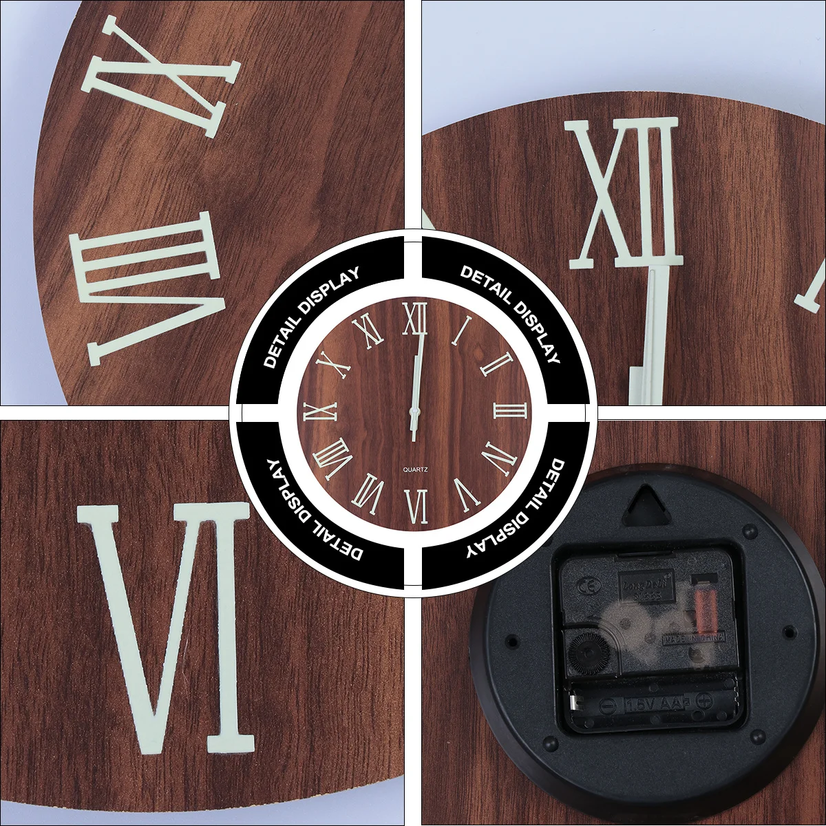 Creative Luminous Wall Clock Imitation Wood Panel Retro Decoration Silent No Noise Suitable for Bedroom Living Room
Creative Luminous Wall Clock Imitation Wood Panel Retro Decoration Silent No Noise Suitable for Bedroom Living Room