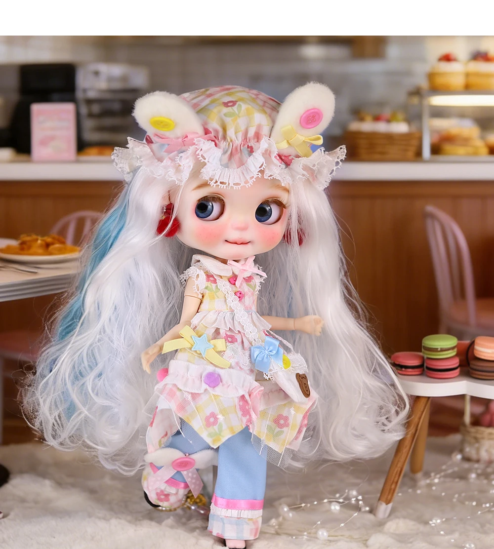 Neo Blythe Doll Pastel Kawaii Plaid Dress Set 4 Neo Blythe Doll Pastel Kawaii Plaid Dress Set 4