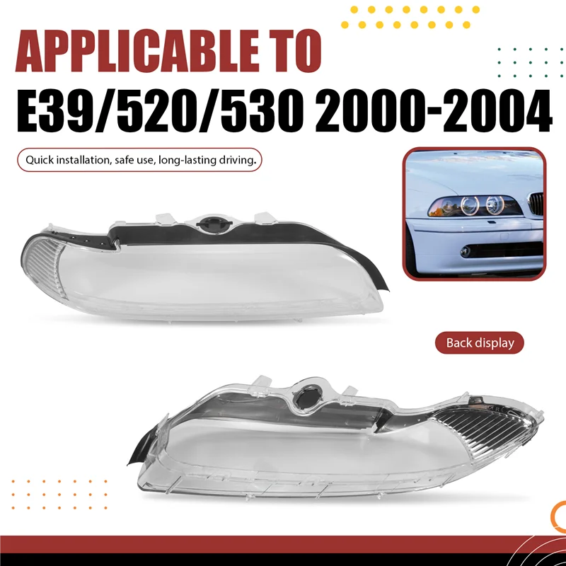 Крышка автомобильной фары для BMW 5 SERIES E39 2000-2004, линза фары, корпус фары, стекло правой фары
Крышка автомобильной фары для BMW 5 SERIES E39 2000-2004, линза фары, корпус фары, стекло правой фары