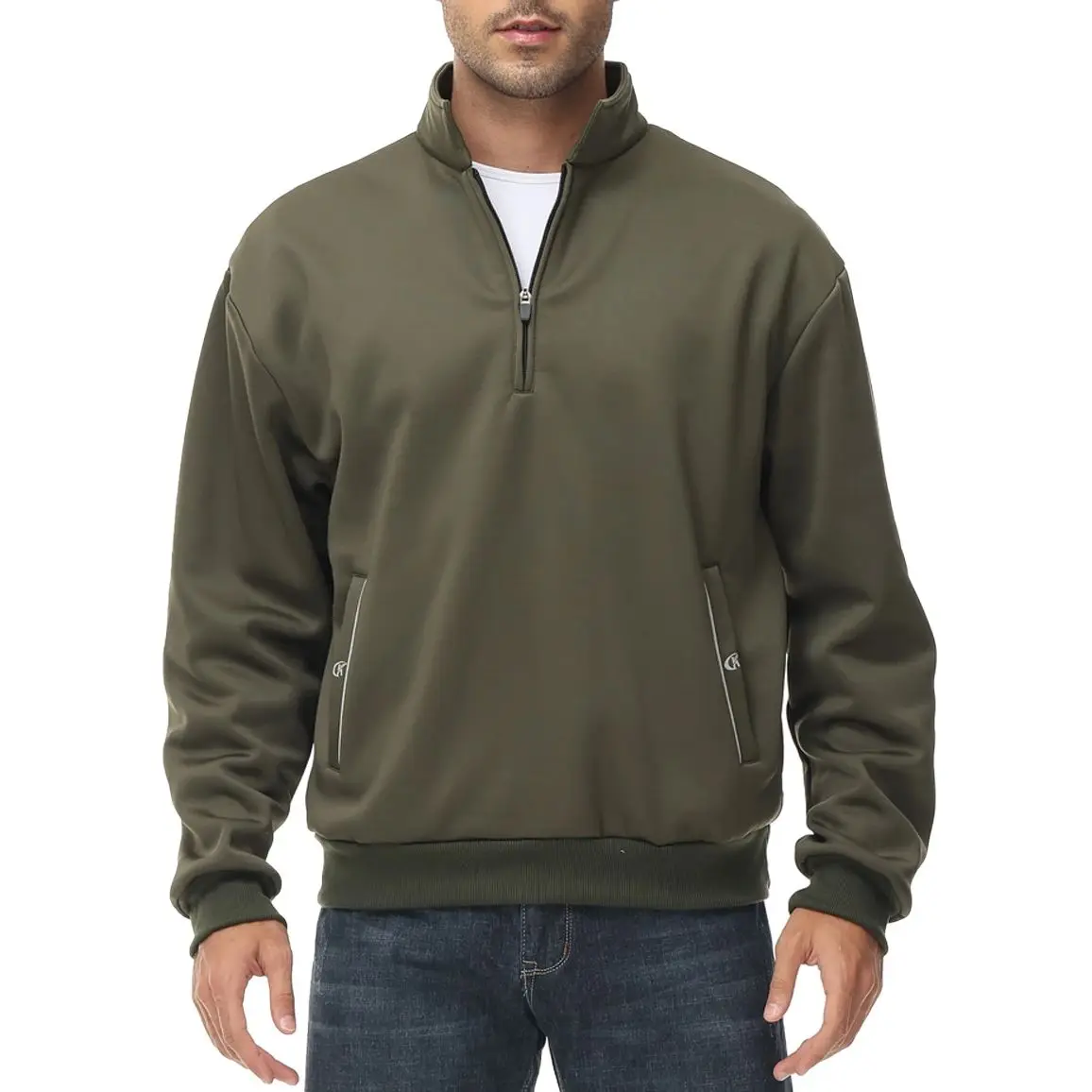 Men's Long-Sleeve Quarter-Zip Casual Sweatshirt Solid Pullover with Pocket Mens Clothing
Men's Long-Sleeve Quarter-Zip Casual Sweatshirt Solid Pullover with Pocket Mens Clothing