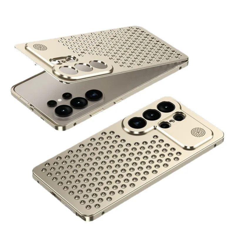 case for Samsung s26 ultra Metal frame frosted back plate honeycomb heat dissipation phone case full-cover protective cover
case for Samsung s26 ultra Metal frame frosted back plate honeycomb heat dissipation phone case full-cover protective cover